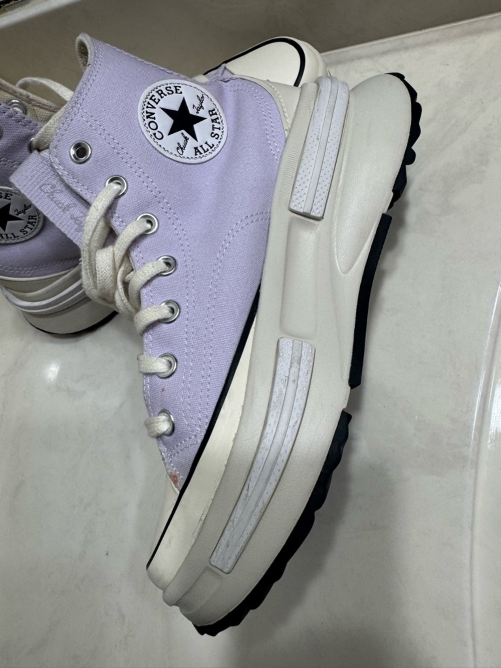 High-Top Canvas Platform Sneakers - Lavender Legacy CX - Picture 5 of 10